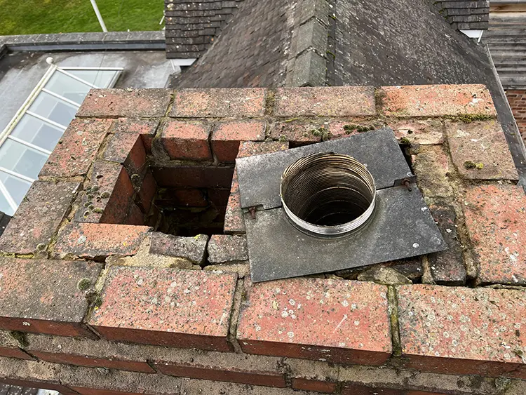 Chimney before repairs
